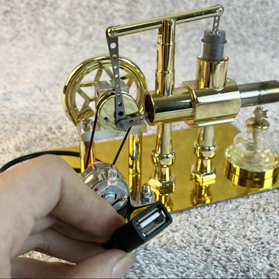 Pistondeco ™ Stirling engine model - power generation+LED light