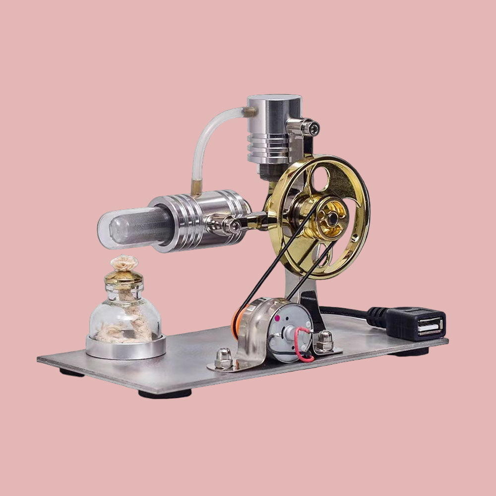 Pistondeco ™ L-type Stirling engine model - power generation+LED light