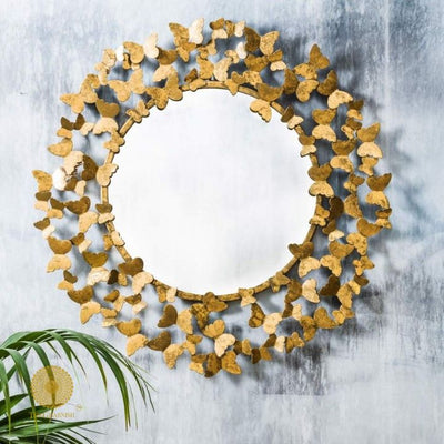Pistondeco Butterfly Ring Wall Mirror (30 Inches)
