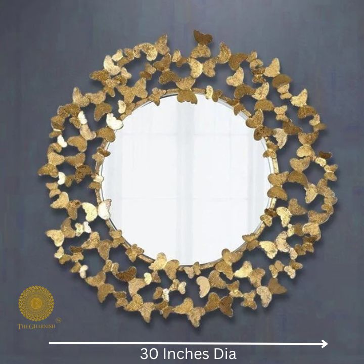 Pistondeco Butterfly Ring Wall Mirror (30 Inches)