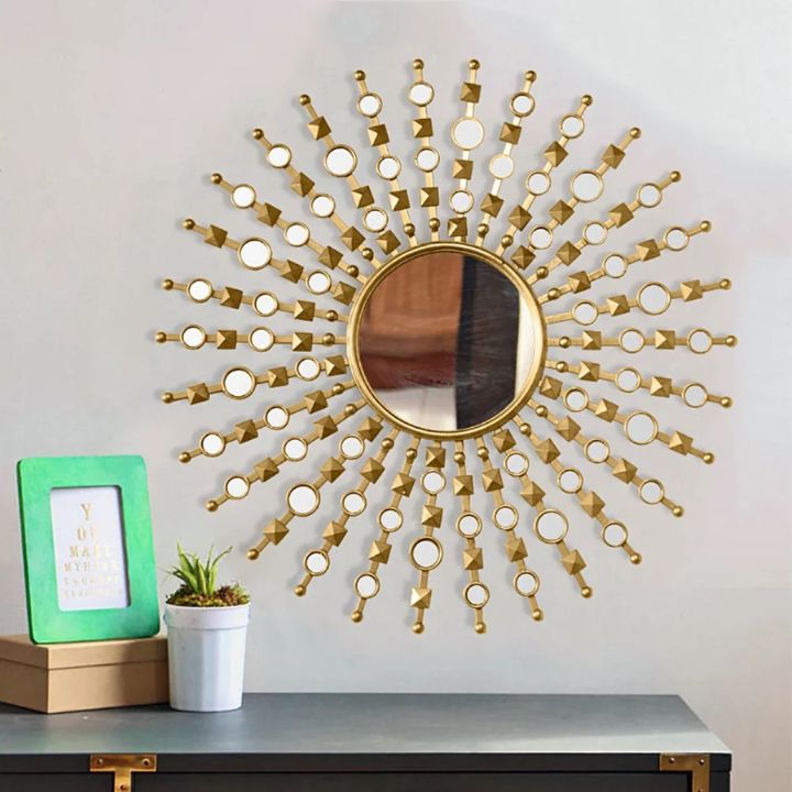 Pistondeco Stylish Designer Wall Mirror (30 Inches Dia)