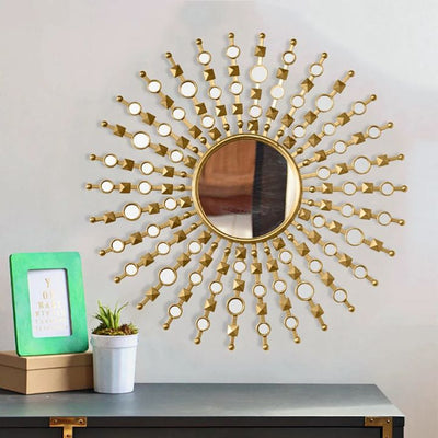 Pistondeco Stylish Designer Wall Mirror (30 Inches Dia)