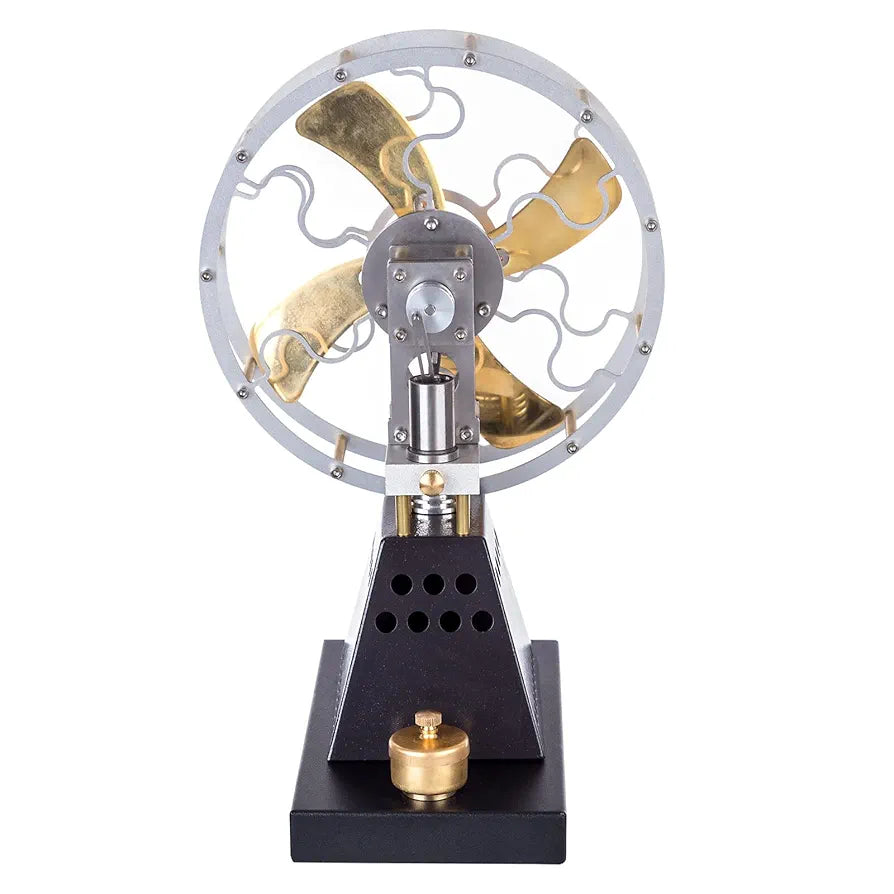 Pistondeco ™ Vintage Stirling Engine Mode, Thermal Power Stove Fan Stirling Engine Motor Model, Great Gift for Science Enthusiasts