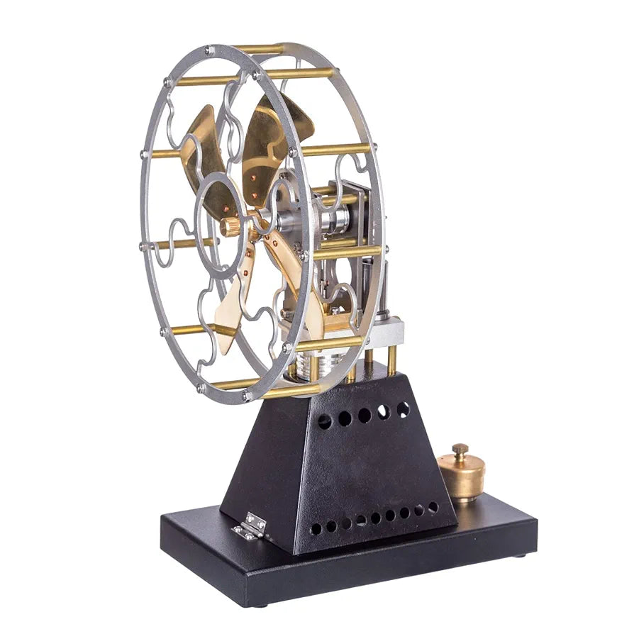 Pistondeco ™ Vintage Stirling Engine Mode, Thermal Power Stove Fan Stirling Engine Motor Model, Great Gift for Science Enthusiasts