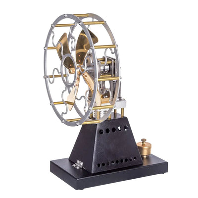 Pistondeco ™ Vintage Stirling Engine Mode, Thermal Power Stove Fan Stirling Engine Motor Model, Great Gift for Science Enthusiasts