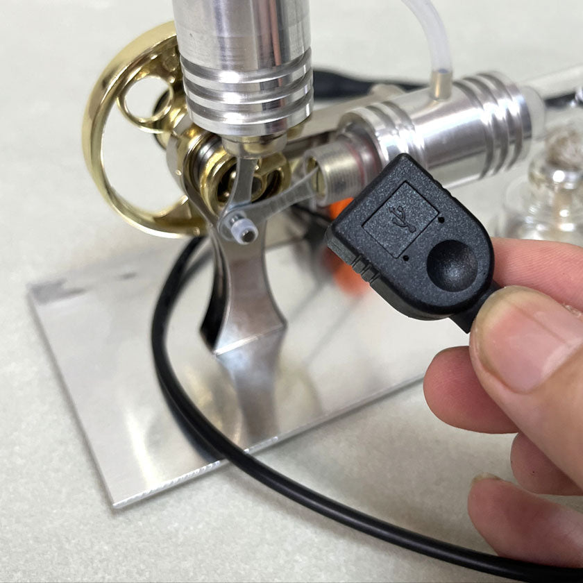 Pistondeco ™ L-type Stirling engine model - power generation+LED light