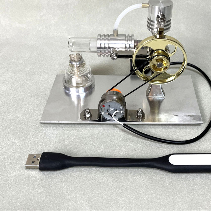 Pistondeco ™ L-type Stirling engine model - power generation+LED light